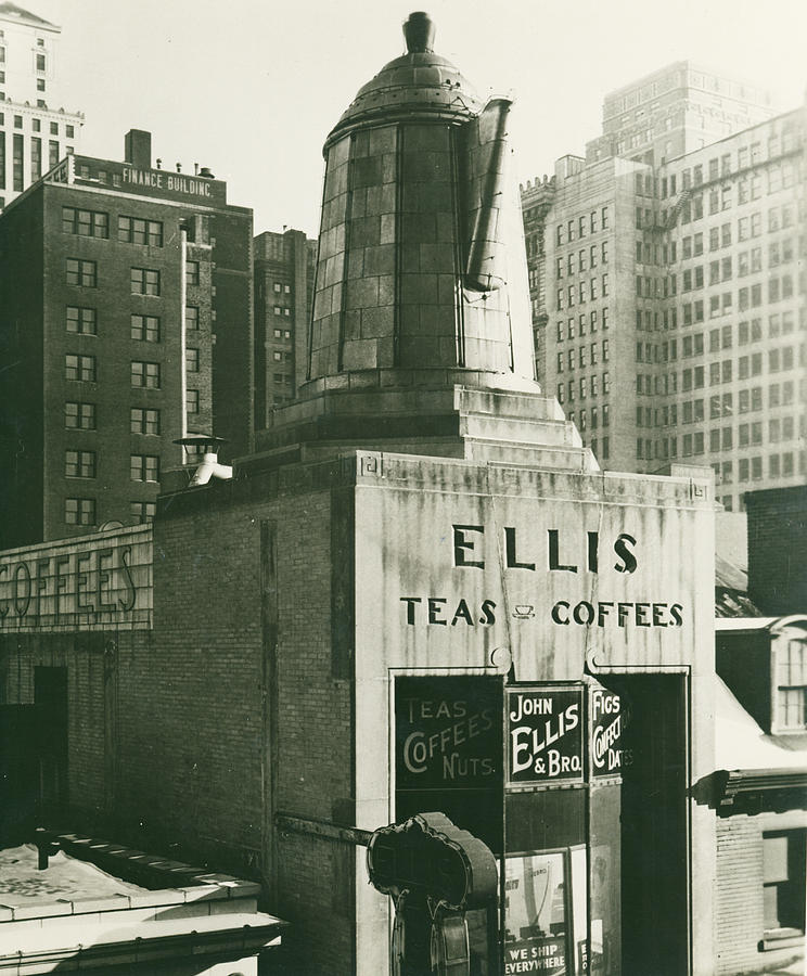 Ellis Tea and Coffee Store, 1945 Mixed Media by Jacob Stelman