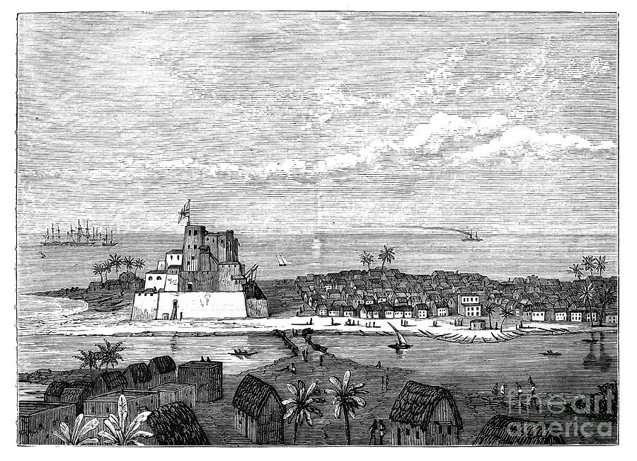 Elmina, Gold Coast, West Africa, C1890 Drawing by Print Collector