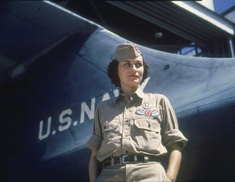 Eloise Ellis At Naval Air Station Photograph by Howard R. Hollem