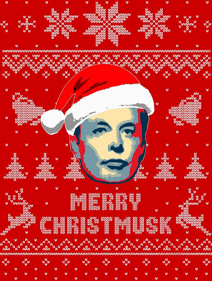 elon musk ugly christmas sweater