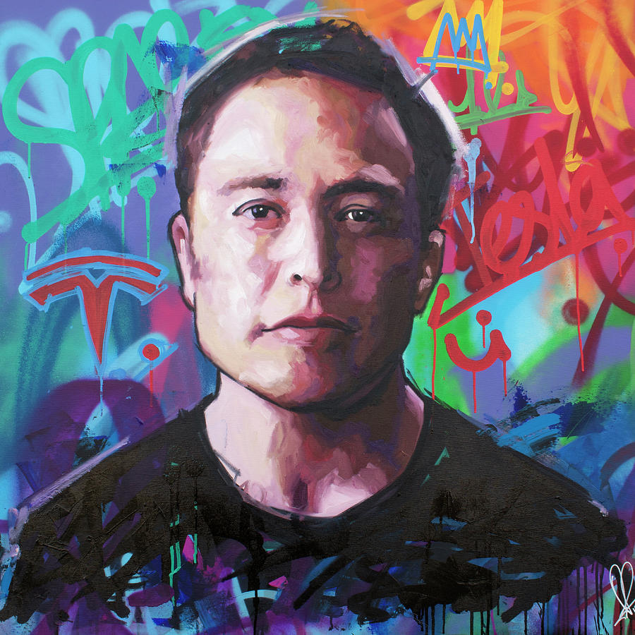 Elon Musk Painting by Richard Day