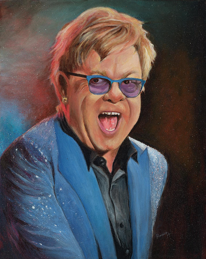 Elton John Painting By Ronna H