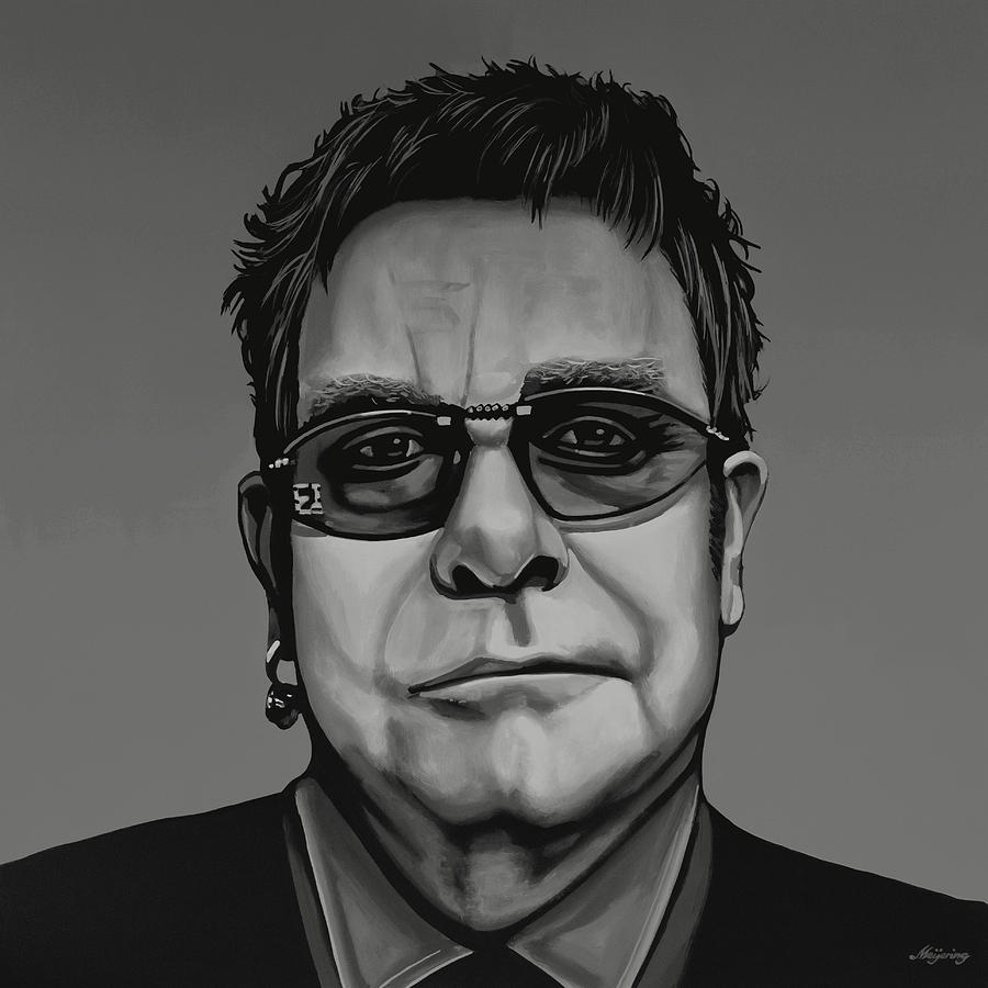 Elton John Painting - Elton John Painting by Paul Meijering