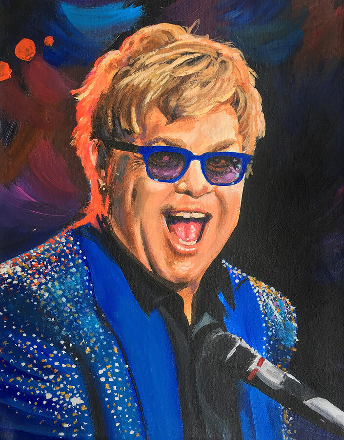 Elton John Painting - Elton John by Robert Korhonen