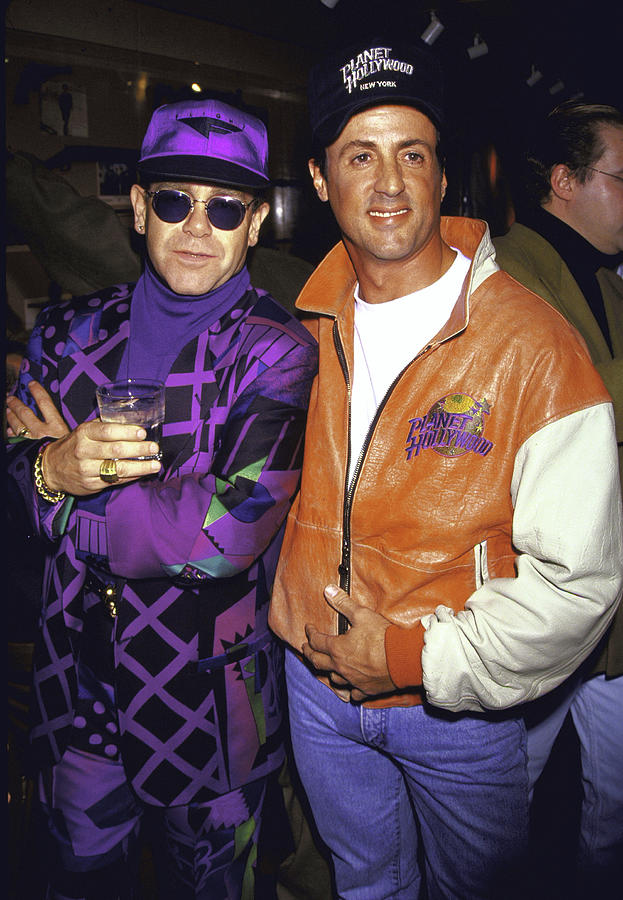 Elton John Photograph - Elton John and Sylvester Stallone by Dmi