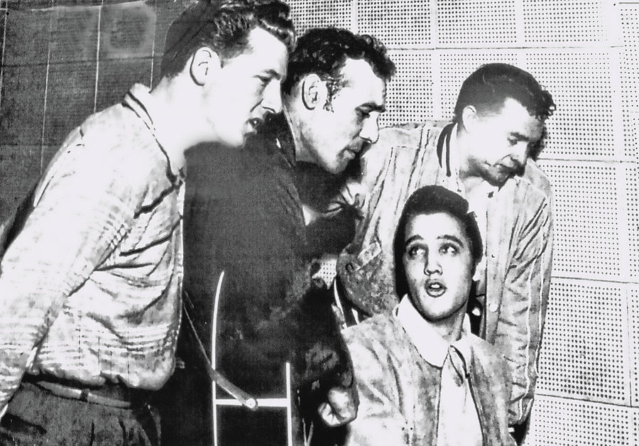 Elvis and Friends Jamming - Memphis Photograph by Allen Beatty