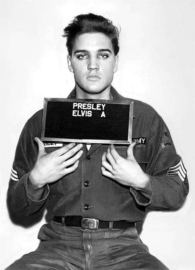Elvis Army Mugshot 1960 Photograph by Doc Braham