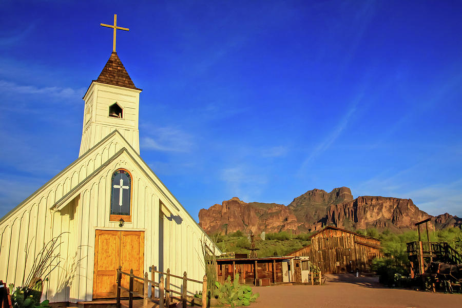 Elvis Chapel at Apacheland, Superstition Mountains Photograph by Dawn Richards