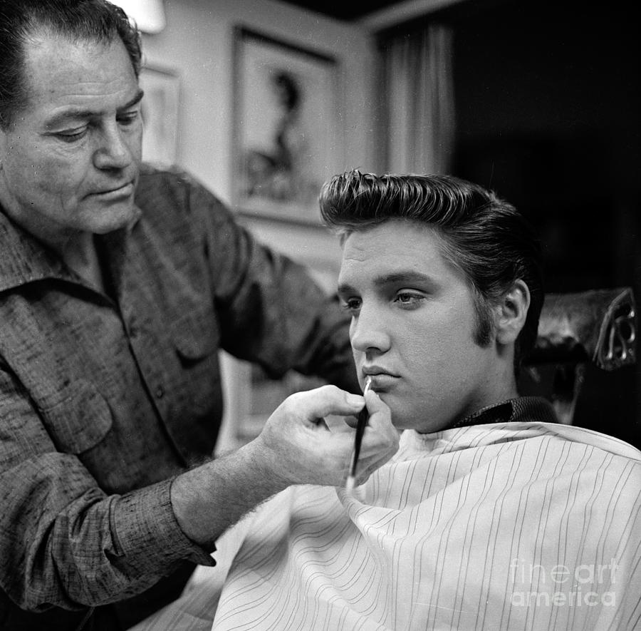 Elvis Presley Photograph - Elvis Gets Make-up Backstage At The Ed by Cbs Photo Archive