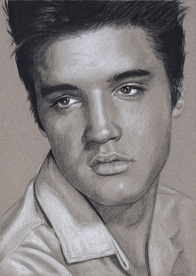 Elvis in Charcoal #213 Drawing by Rob De Vries | Fine Art America