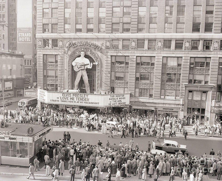 Elvis Presley Figure At The Paramount by Bettmann