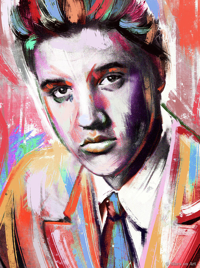 Elvis Presley Painting - Elvis Presley painting by Movie World Posters