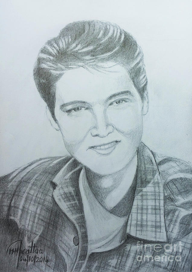 Elvis Presley - USA Drawing by Mohammad Hayssam Kattaa - Fine Art America