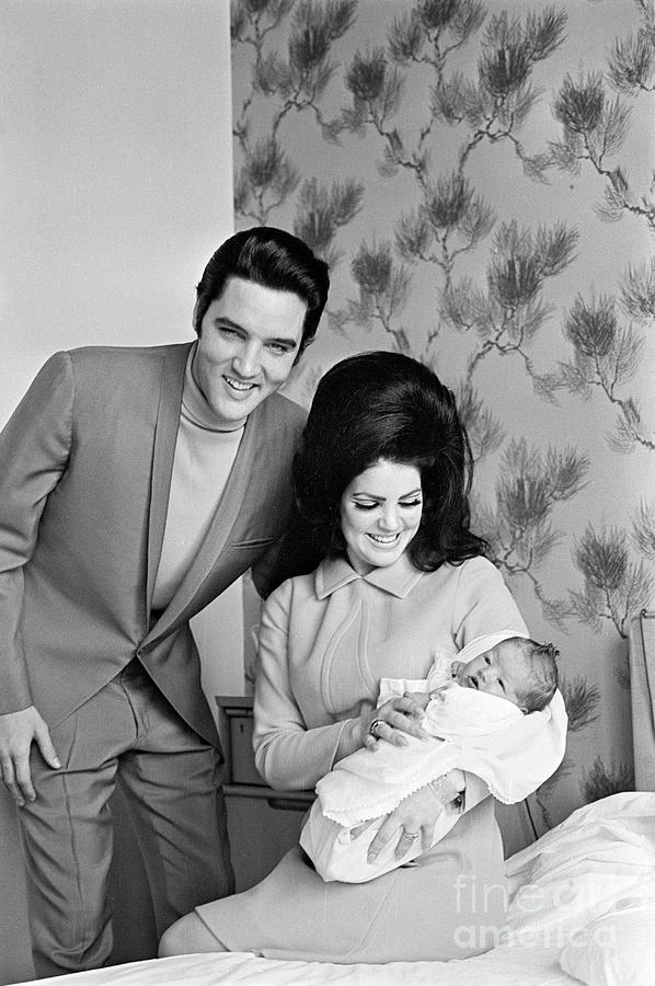 Elvis Presley With Wife And Newborn Photograph by Bettmann Pixels