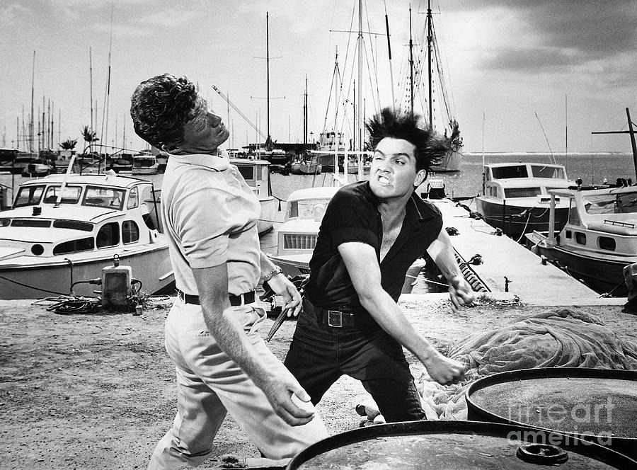 Elvis Punching Jeremy Slate Photograph by Bettmann