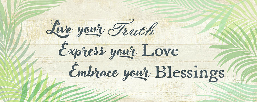 Typography Mixed Media - Embrace Your Blessings by Art Licensing Studio