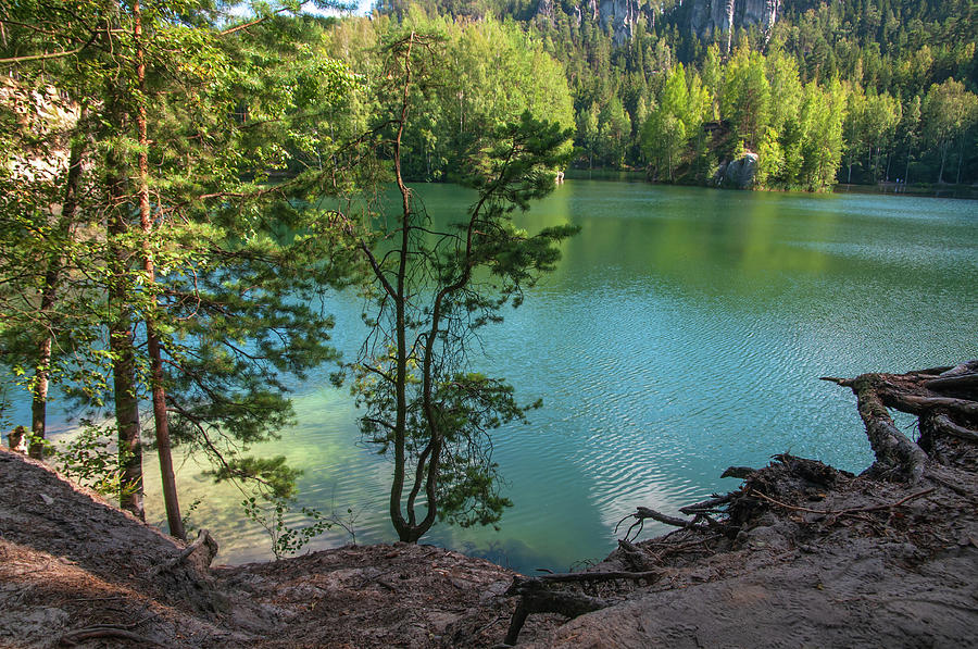 Emerald Lake In Adrshpach Rocks 5 Photograph