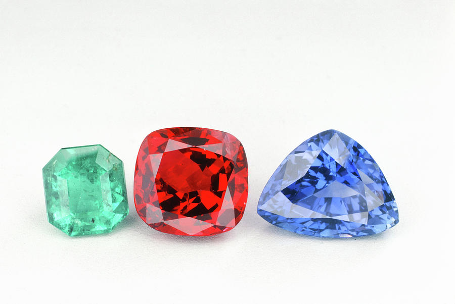 Emerald, Ruby And Sapphire Photograph by Joel E. Arem