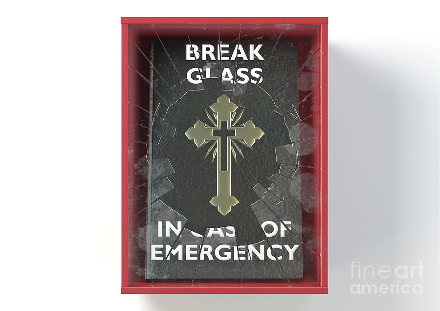 Emergency Red Box With Bible Digital Art