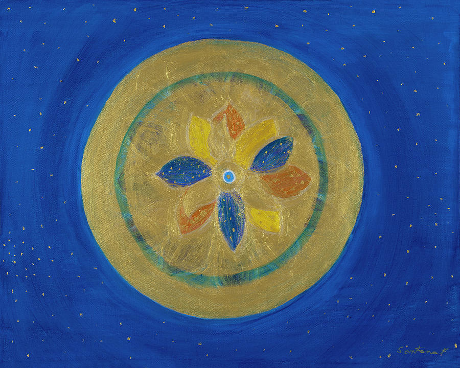 Emerging Lotus Painting by Santana Star
