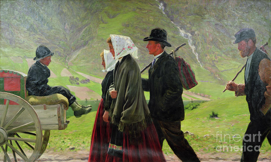 Emigrants, 1900 Painting by Gustav Wentzel