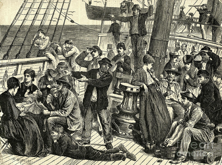 Emigrants On Shipdeck Photograph by Bettmann