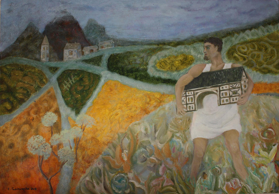 Emigration Painting by Elzbieta Goszczycka