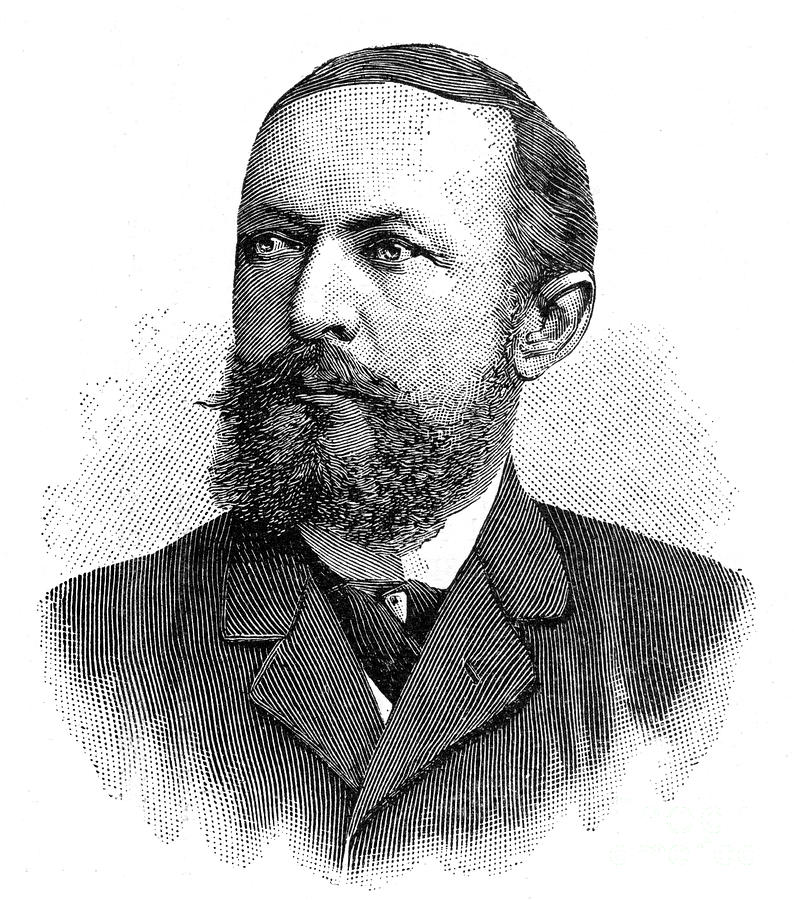 Black And White Drawing - Emil Von Behring, German Immunologist by Print Collector