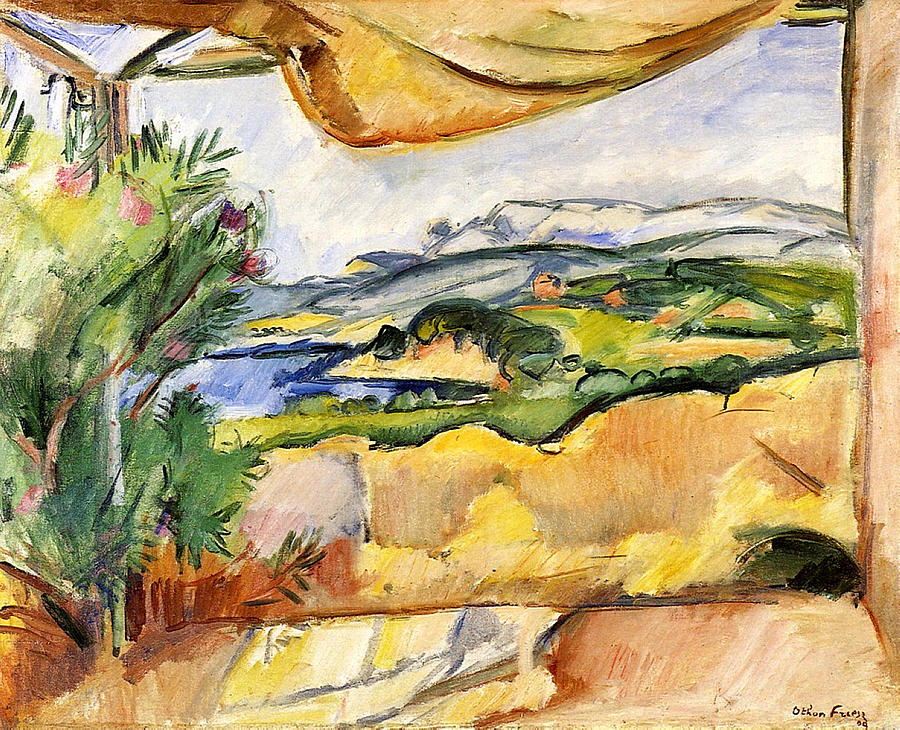 Landscape From The Terrace, 1909 Painting