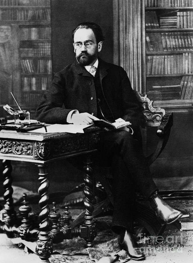 ZOLA E Biography Emile Zola at his office by NADAR 1820 1910, undated  Credit Collection NB