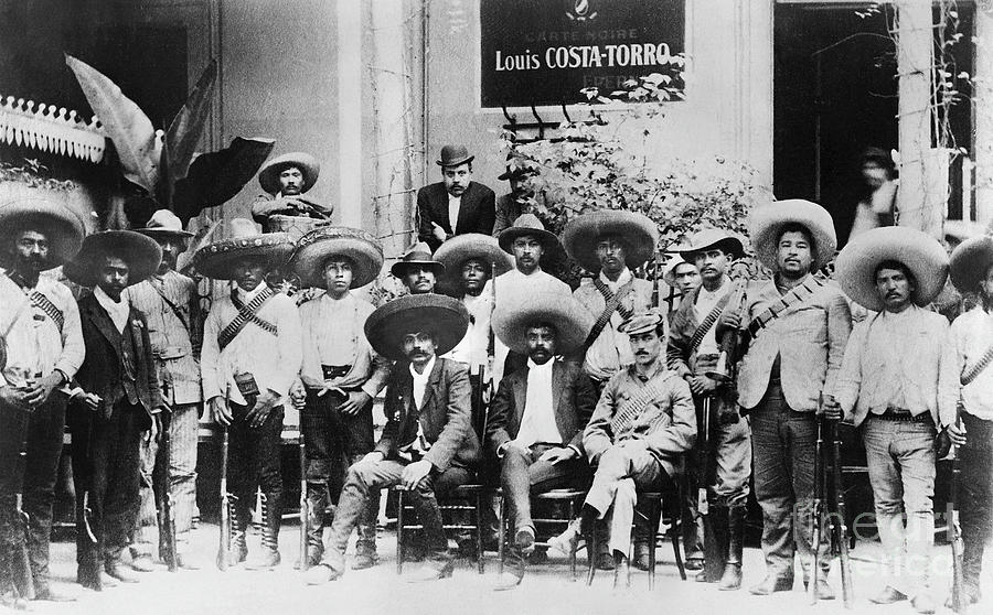 Emiliano Zapata Posing With His Men Photograph by Bettmann