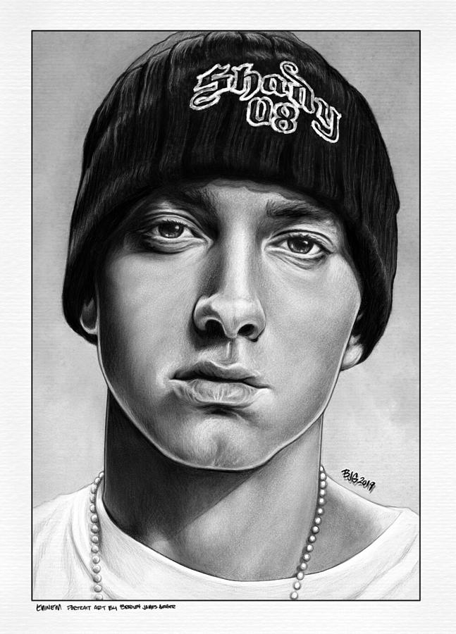 Eminem Marshall Mathers drawing Poster by Murphy Art Elliott  Fine Art  America