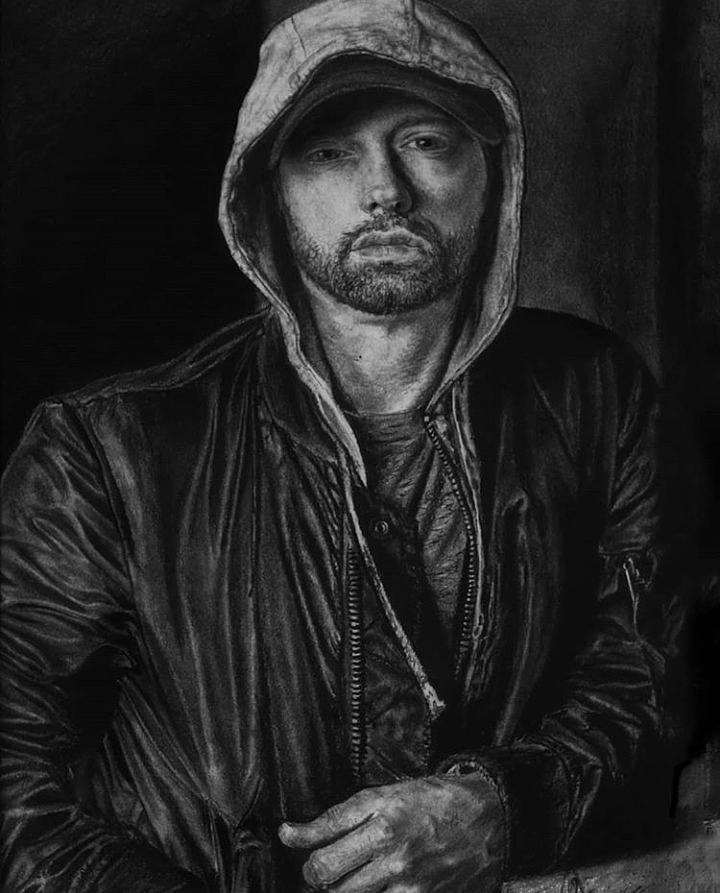 Eminem portrait Digital Art by Bawa - Fine Art America