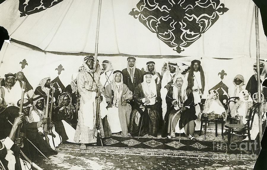 Emir Faisal With Warriors In His Tent Photograph by Bettmann