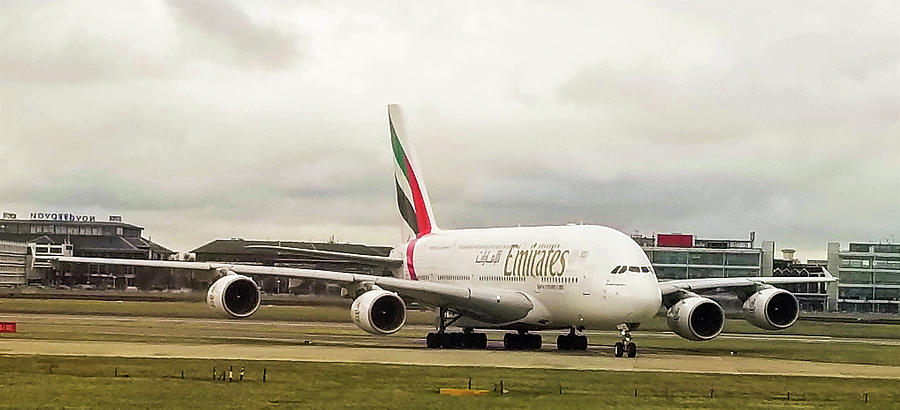 Emirates Airbus A380-800 at London Heathrow Airport by Jamie Baldwin Emirates Airbus A380-800 at London Heathrow Airport by Jamie Baldwin