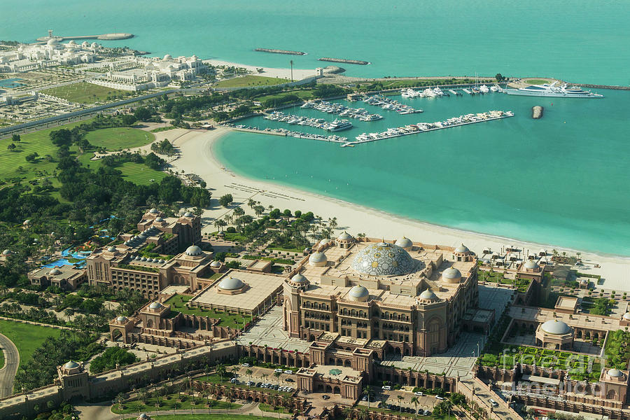 Barcelona Photograph - Emirates Palace Hotel Aerial view by Lloyd Vas