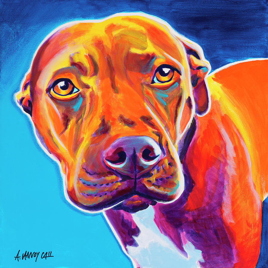 Dog Painting - Emma by Dawgart