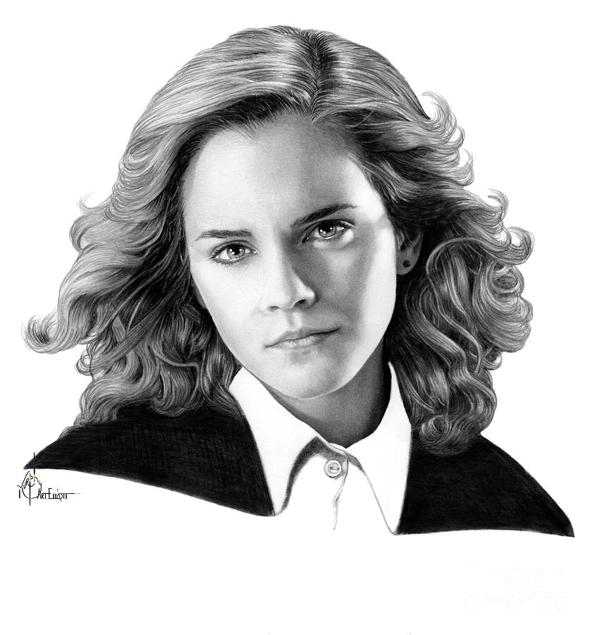 Pencil Drawing Emma Watson As HARRY POTTER Portrait:🌹Hermione Granger🌹 —  Steemit