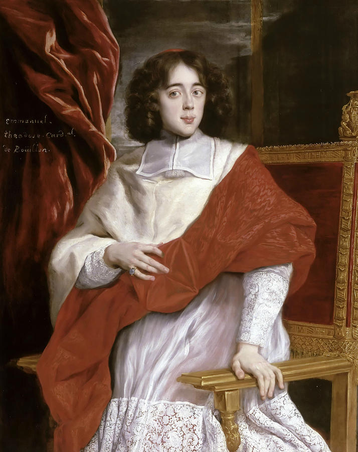 Emmanuel-Theodose de la Tour dAuvergne, Cardinal de Bouillon Painting by Giovanni Battista Gaulli