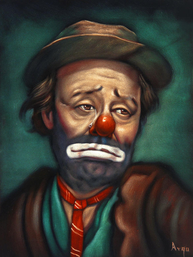 Emmett Kelly Painting - Emmett Kelly Weary Willie Hobo  circus clown by Argo