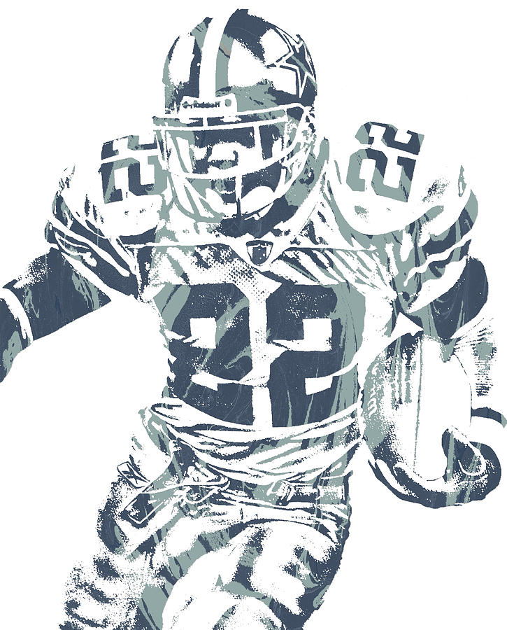 Emmitt Smith Dallas Cowboys Oil Art Canvas Print / Canvas Art by Joe  Hamilton - Fine Art America