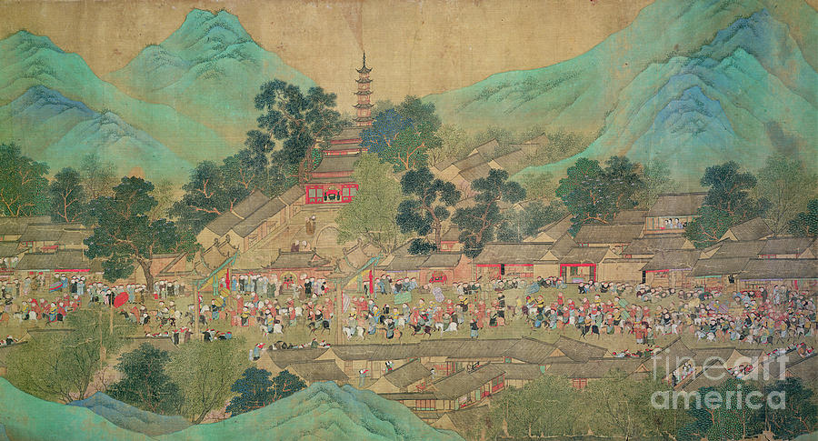 Emperor Kang Shis tour of Kiang-Han in 1699 Painting by Chinese School ...