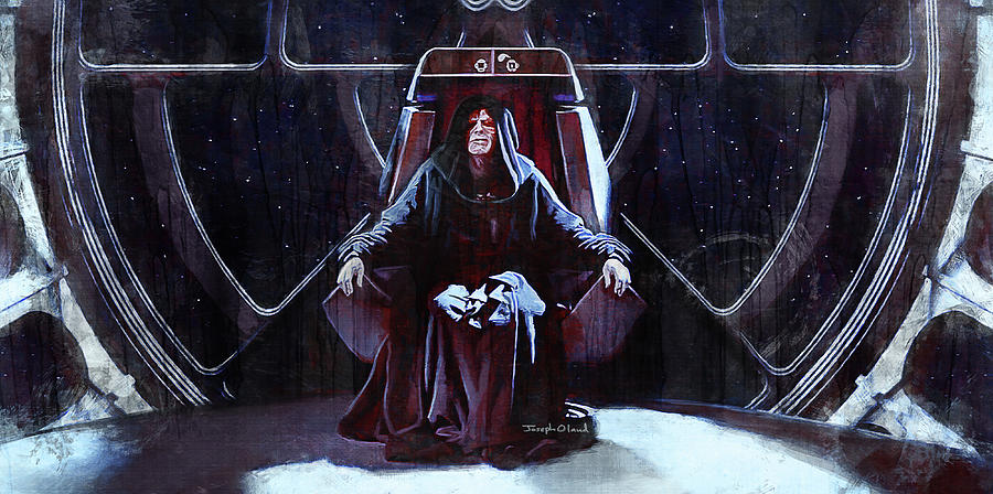 Star Wars Painting - Emperor Palpatine Throne Room - Star Wars by Joseph Oland