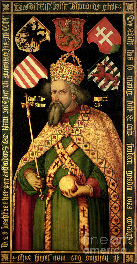 Emperor Sigismund, Holy Roman Emperor, King Of Hungary And Bohemia Painting by Albrecht Durer