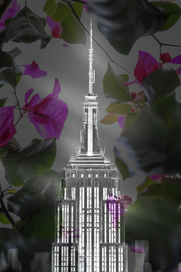 Empire State Building Photograph - Empire Floral by Az Jackson