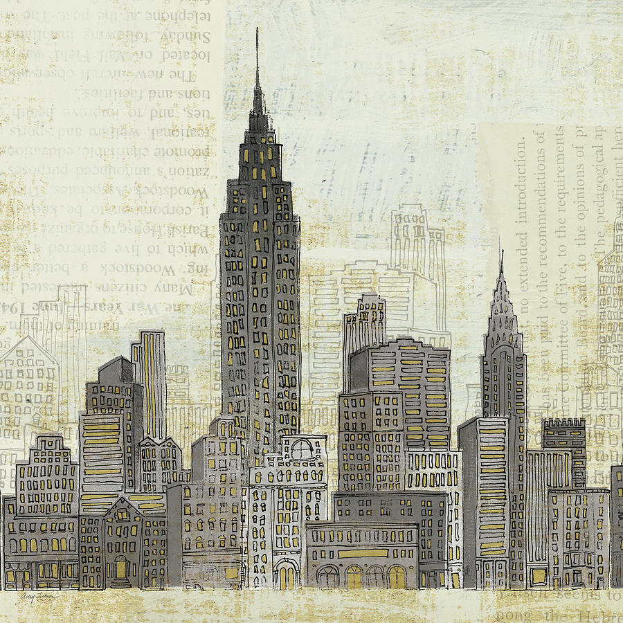 Architecture Drawing - Empire Skyline Square by Avery Tillmon