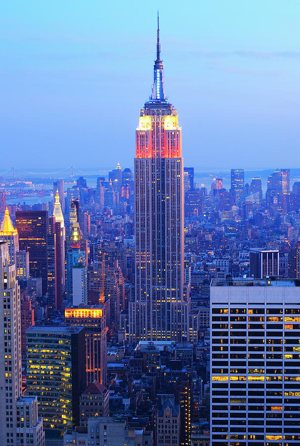 Empire State At Dusk by Fraser Hall