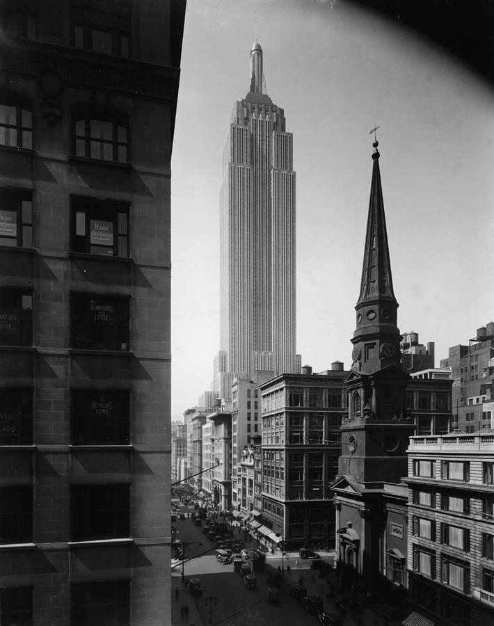 Empire State Building And Fifth Avenue Photograph by Edwin Levick