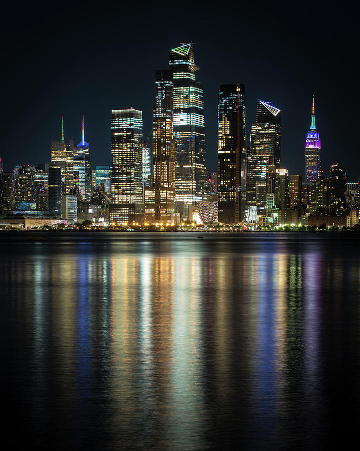 Empire State Building and Hudson Yards Photograph by Zawhaus Photography