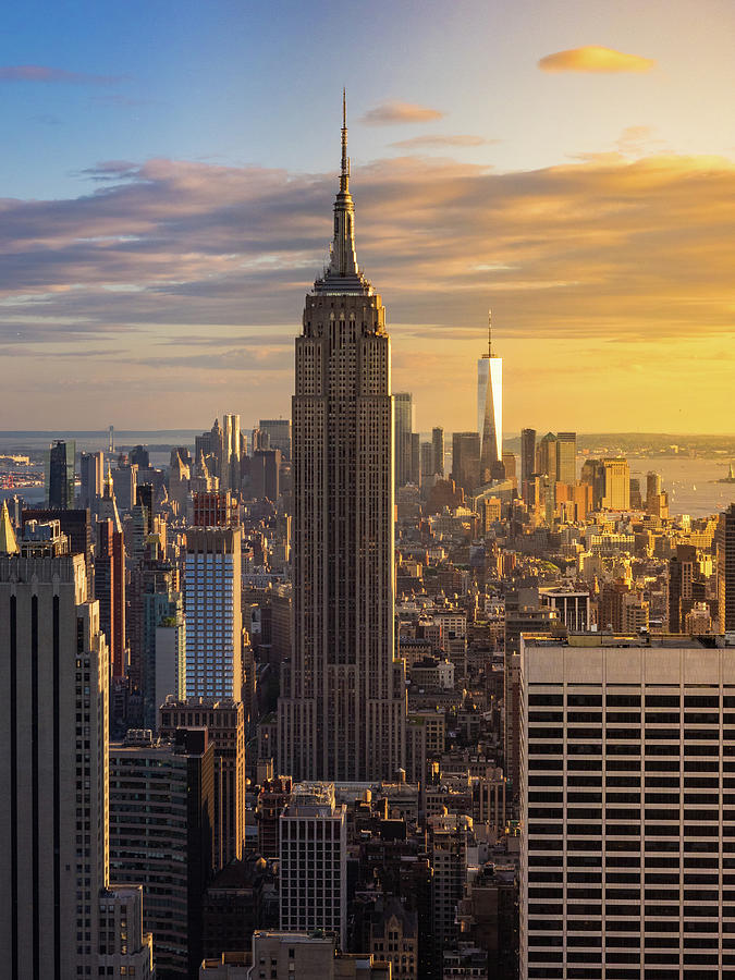 Empire State Building at Golden Hour Photograph by Charlotte Couchman ...